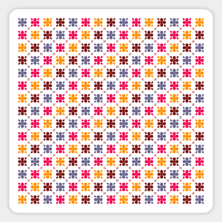 Autumn Colours Flower Pattern Magnet